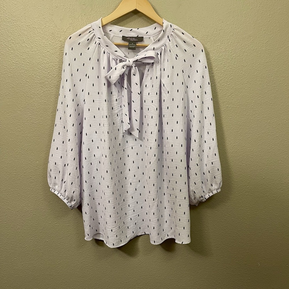 Olivia & Martin Bow Tie Top Blouse Pattern Professional Classy Office Sz 1 x